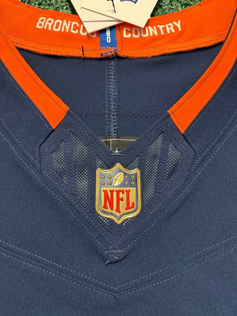 Authentic Pat Surtain Denver Broncos Navy Nike Vapor Fuse Elite Jersey Size 44 - Picture 7 of 14